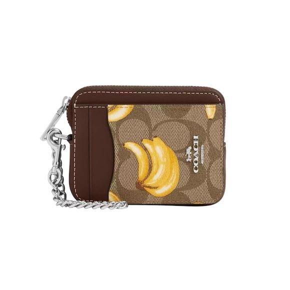 Coach Zip Card Case Banana - Picture 1 of 3